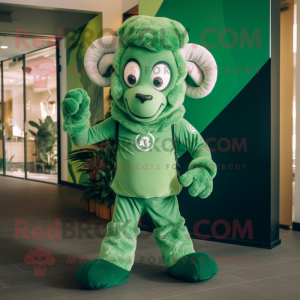 Green Ram maskot kostume...