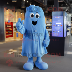 Blue Ghost mascotte kostuum...