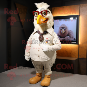 Cream Rooster mascotte...