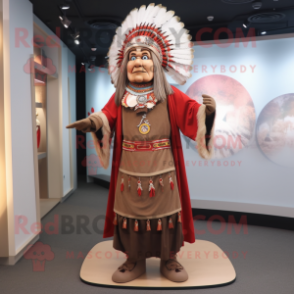 nan Chief mascot costume character dressed with a A-Line Dress and Belts