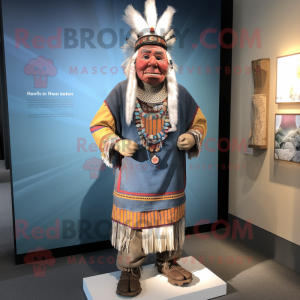 nan Chief mascot costume character dressed with a A-Line Dress and Belts