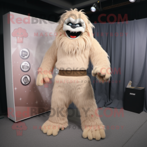 Tan Yeti mascotte kostuum...