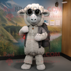 Grijze schapen mascotte...