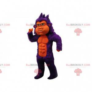 Zeer mooie en harige paarse gorilla-mascotte - Redbrokoly.com