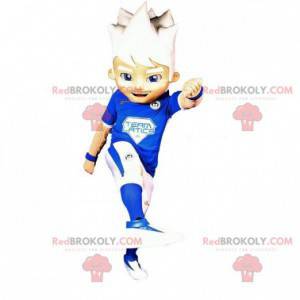 Sporty boy mascot with white hair - Redbrokoly.com