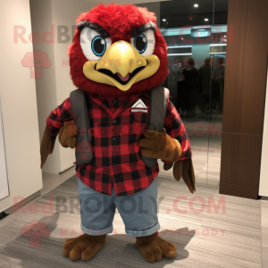 Red Hawk maskot kostume...