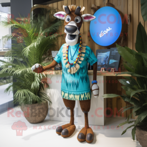 Turchese Okapi mascotte...