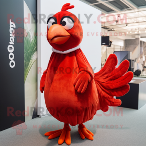 Red Quail mascotte kostuum...