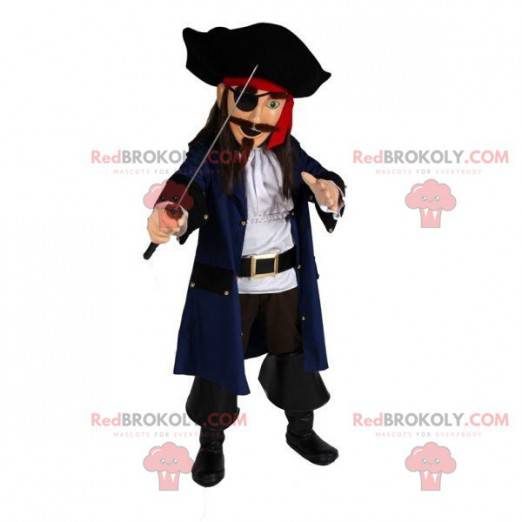Mascotte de pirate en tenue traditionnelle - Redbrokoly.com