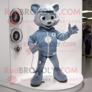 Grå Pendant maskot kostume...