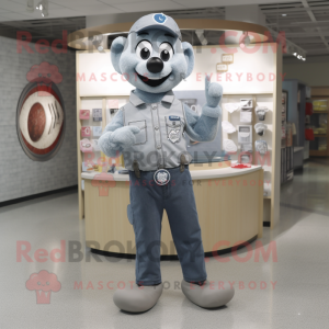 Grå Pendant maskot kostume...
