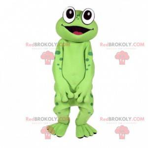 Velmi zábavný maskot zelená žába - Redbrokoly.com