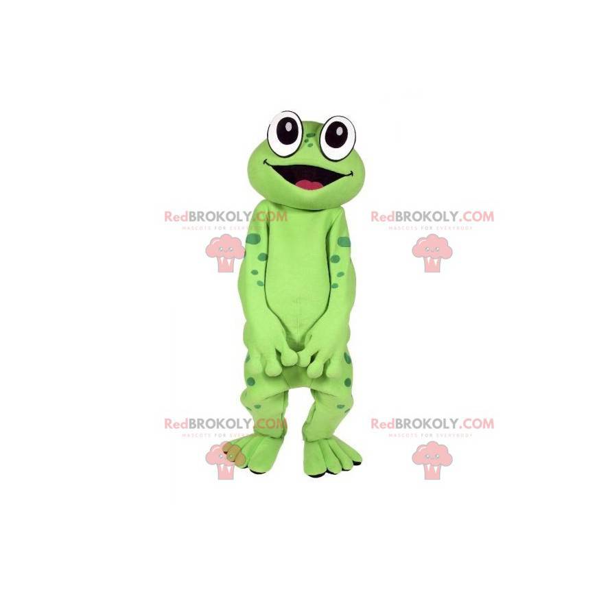 Very funny green frog mascot - Redbrokoly.com