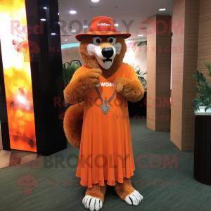 Orange Say Wolf mascotte...