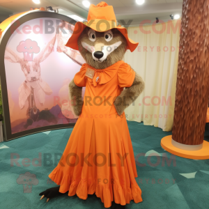 Orange Say Wolf maskot...