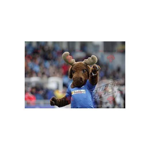 Mascotte d'élan de renne marron - Redbrokoly.com
