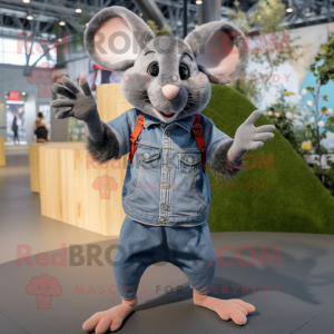 Gray Rat mascotte kostuum...