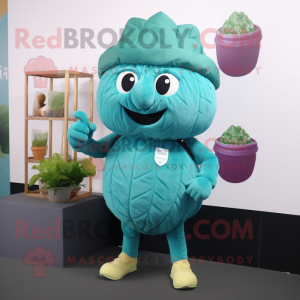 Teal Cabbage mascotte...