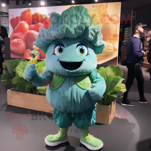 Teal Cabbage mascotte...