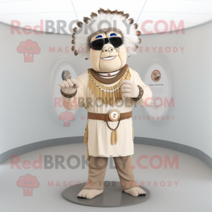 Beige Chief mascotte...