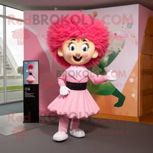 Rosa irsk danser maskot...