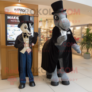 nan Mare mascot costume character dressed with a Tuxedo and Wallets