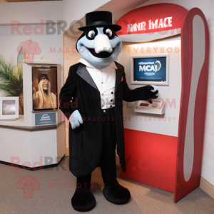 nan Mare mascot costume character dressed with a Tuxedo and Wallets