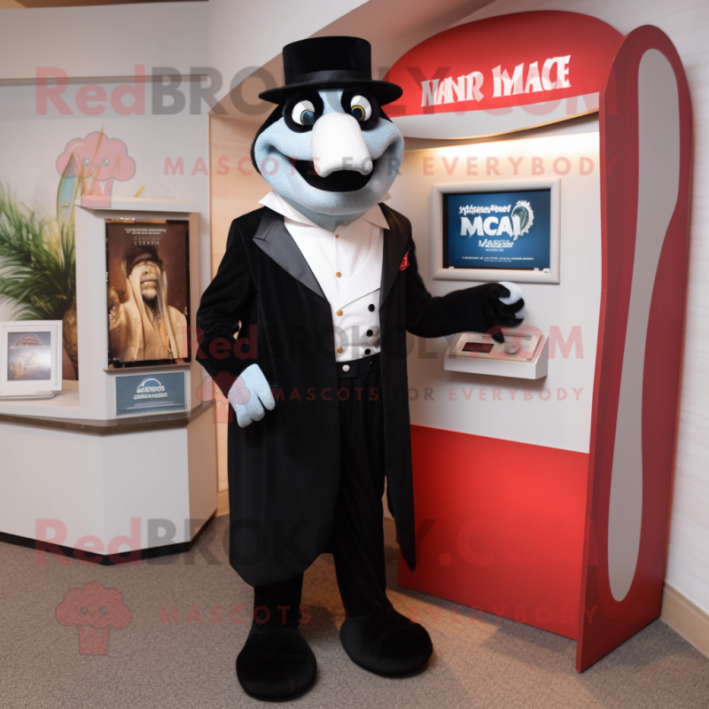 nan Mare mascot costume character dressed with a Tuxedo and Wallets nan Mare mascot costume character dressed with a Tuxedo and Wallets