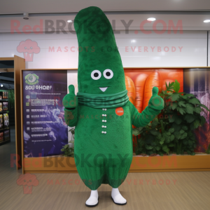 Forest Green Carrot mascot costume character dressed with a Long Sleeve Tee and Shawls