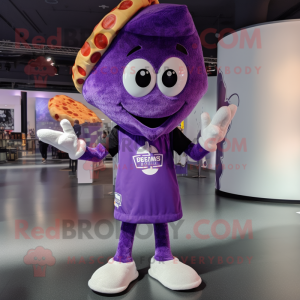 Purple Pizza Slice mascotte...