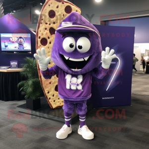 Purple Pizza Slice mascotte...