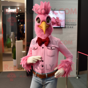 Pink Rooster mascotte...