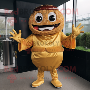 Goud Hamburger mascotte...