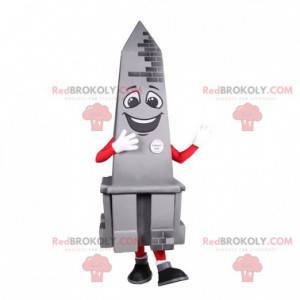 Smiling Gray Obelisk monument mascot - Redbrokoly.com