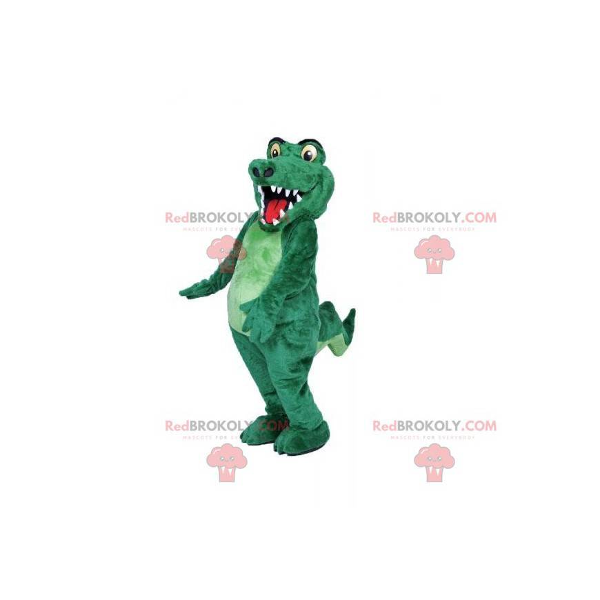 Mascota cocodrilo verde totalmente personalizable -