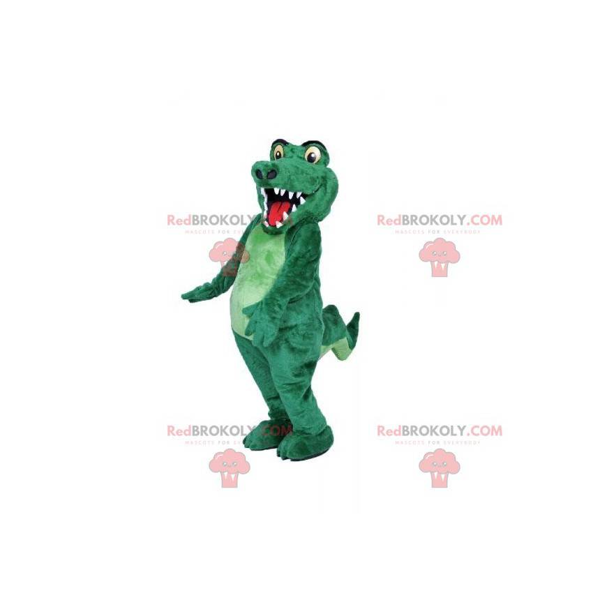 Mascota cocodrilo verde totalmente personalizable -