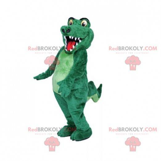 Mascota cocodrilo verde totalmente personalizable -