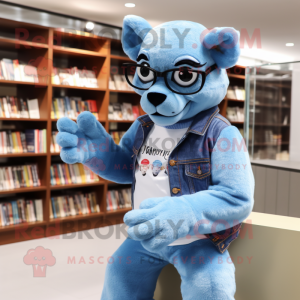 Sky Blue Panther maskot...