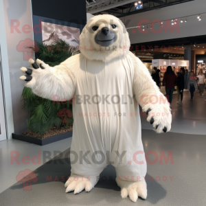 White Giant Sloth mascotte...