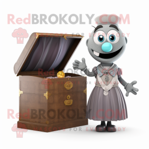 Gray Treasure Chest maskot...