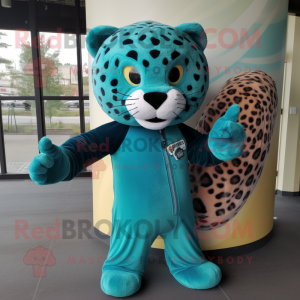 Postava maskota Teal Jaguar...