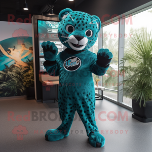 Teal Jaguar mascotte...