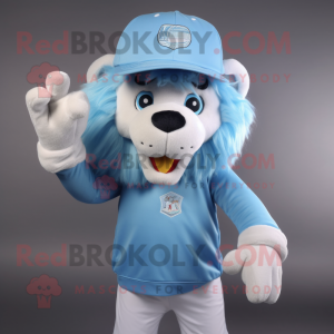 Sky Blue Lion mascotte...