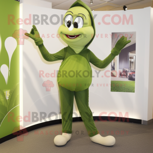 Olive Acrobat maskot kostym...