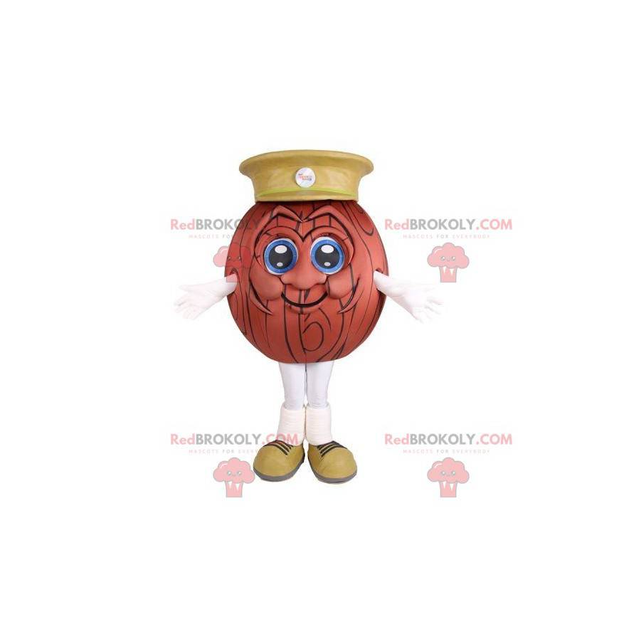 Bowling ball ball mascot with a cap - Redbrokoly.com