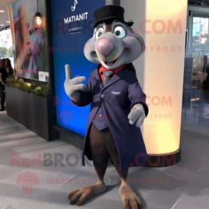nan Ratatouille mascot costume character dressed with a Suit Jacket and Smartwatches