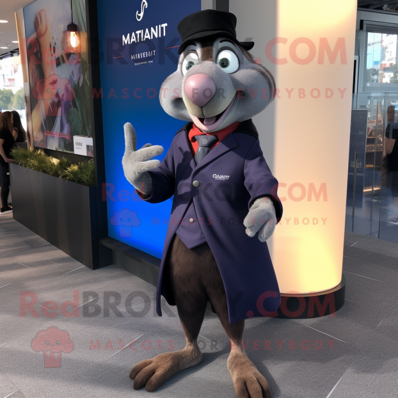 nan Ratatouille mascot costume character dressed with a Suit Jacket and Smartwatches nan Ratatouille mascot costume character dressed with a Suit Jacket and Smartwatches