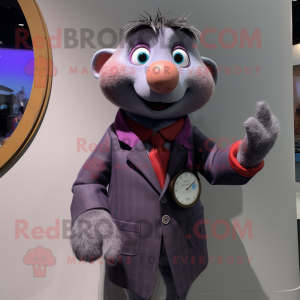 nan Ratatouille mascot costume character dressed with a Suit Jacket and Smartwatches