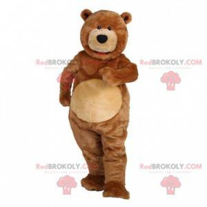 Mascotte de gros ours en peluche marron. Nounours marron -