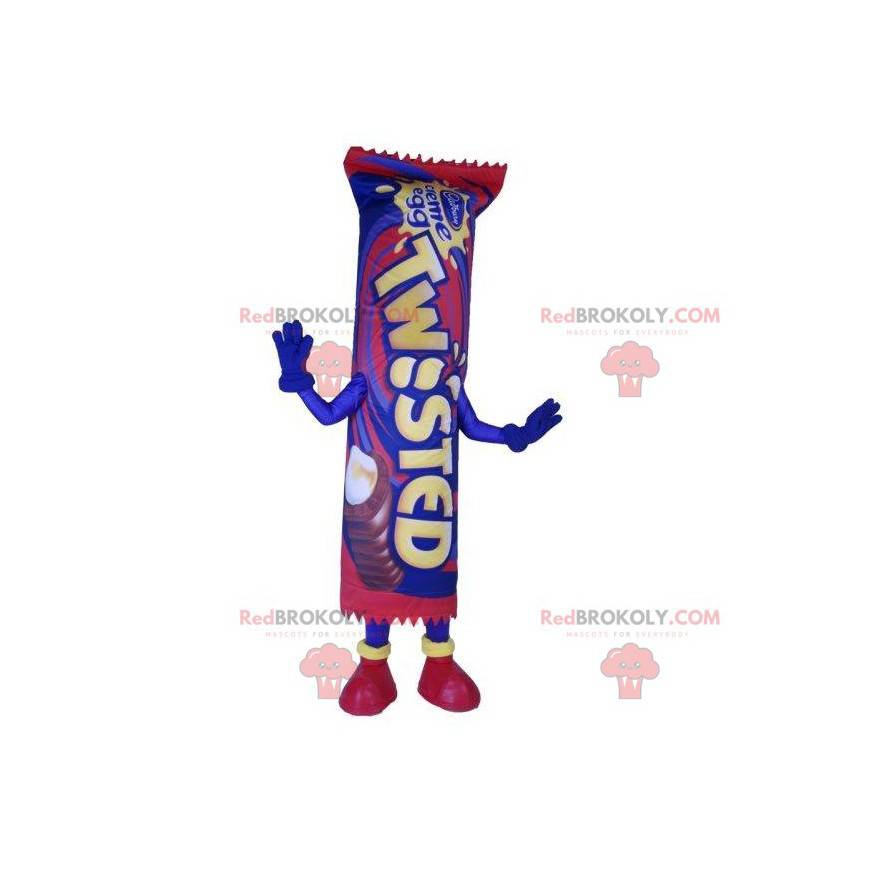 Twisted maskot. Chokladbar maskot - Redbrokoly.com
